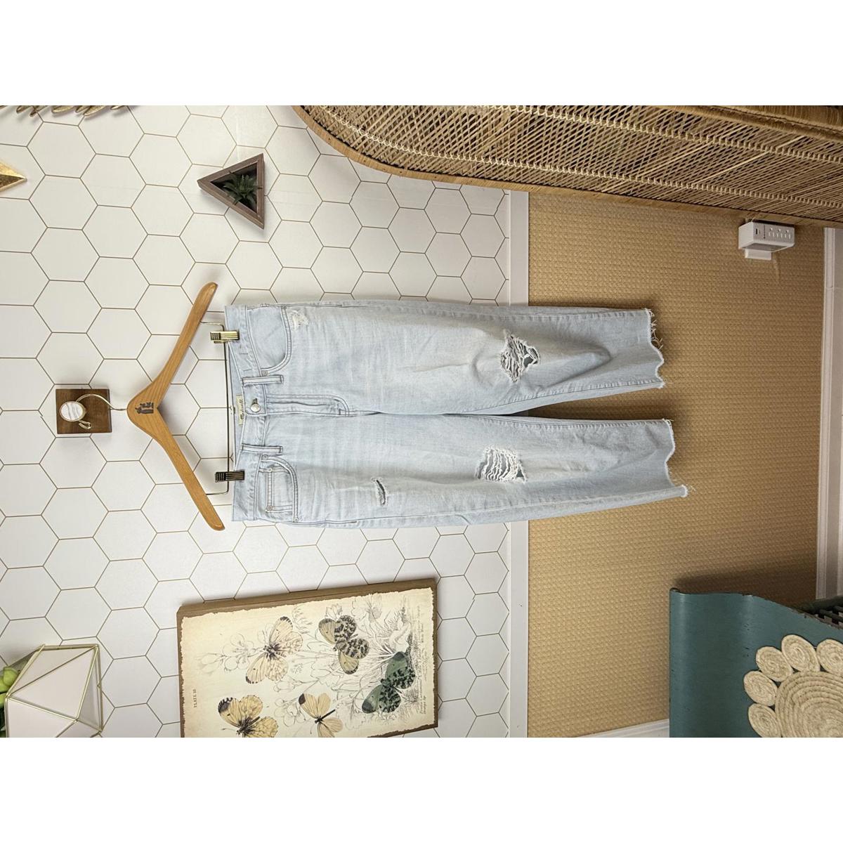 Madewell Light Wash Distressed The Slouchy Boyjean Denim Jeans - Size - 26